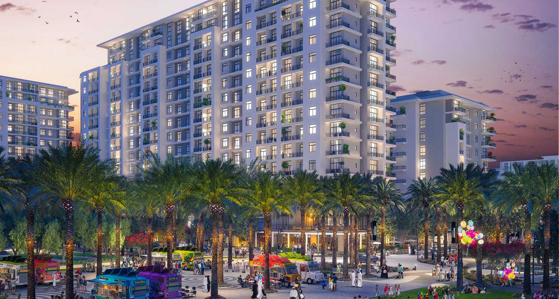 Residential & retail buildings at Town Square Dubai